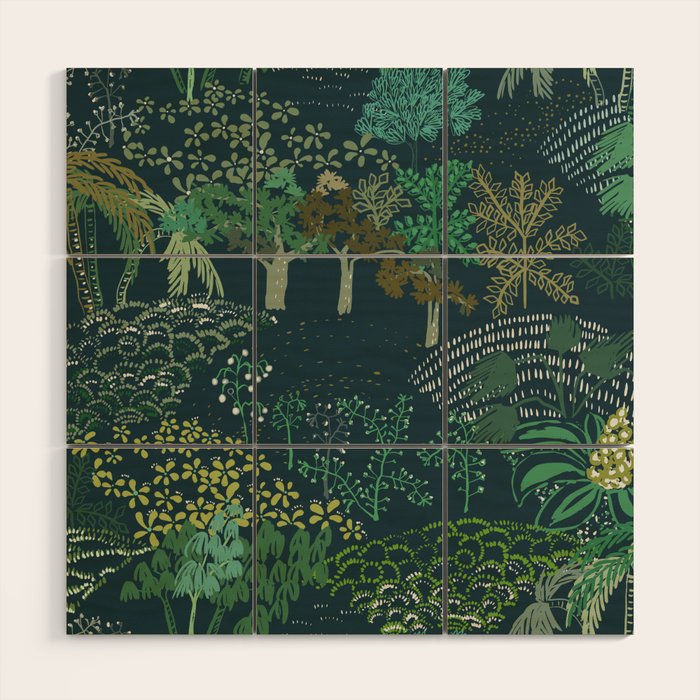 Italian landscape dark green Wood Wall Art Gallery Image 1