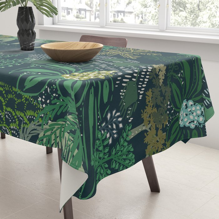 Italian landscape dark green Tablecloth Gallery Image 3