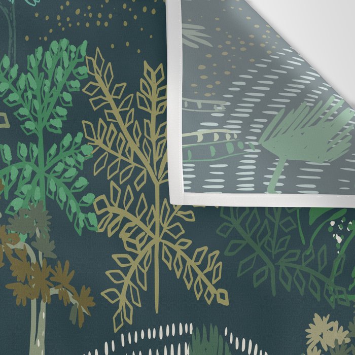 Italian landscape dark green Wall Tapestry Gallery Image 3