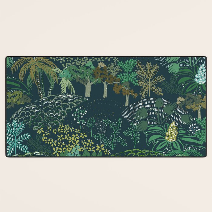 Italian landscape dark green Desk Mat Gallery Image 3