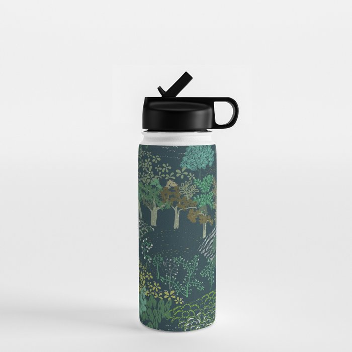 Italian landscape dark green Water Bottle Gallery Image 1