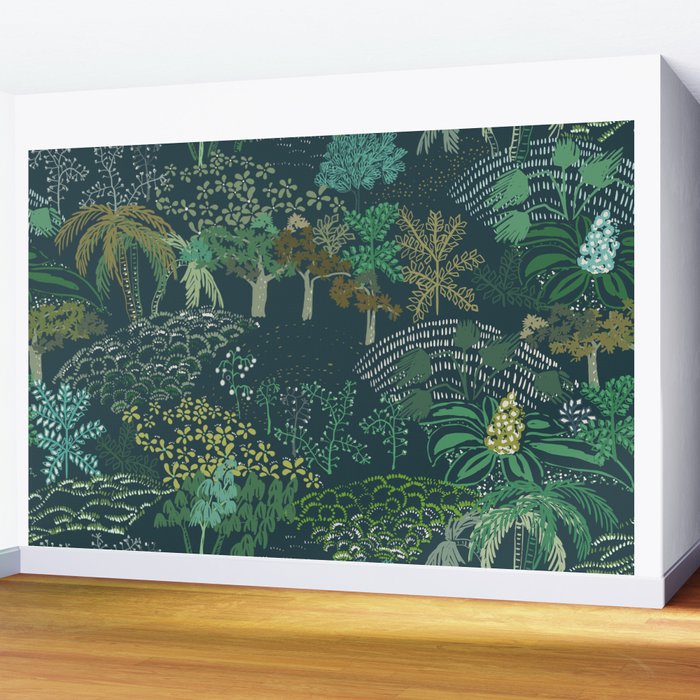 Italian landscape dark green Wall Mural Gallery Image 2