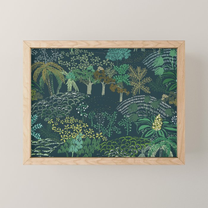 Italian landscape dark green Mini Art Print Gallery Image 1
