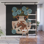 Tiger Vase Bouquet Wall Mural Gallery Image 1
