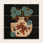 Tiger Vase Bouquet Wood Wall Art Gallery Image 3
