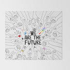 We Are The Future Tattoos Part 1 Throw Blanket Gallery Image 2