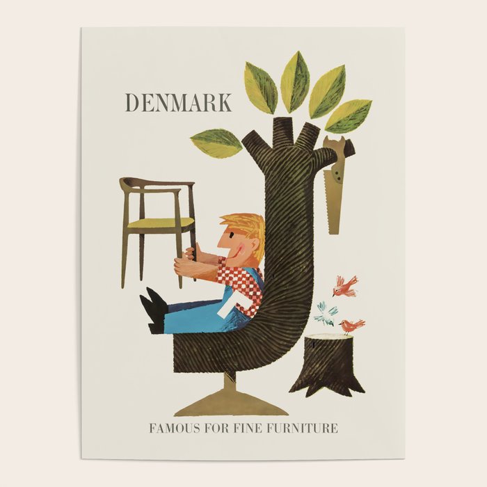 Denmark Vintage travel poster, 1960s Poster Gallery Image 1