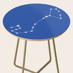 Scorpio Zodiac Star Constellation Line Art Vibrant Blue Side Table Gallery Image 2