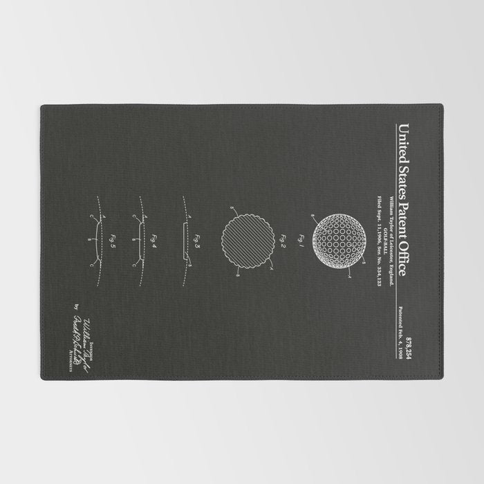 Golf Ball Patent - Black Rug Gallery Image 2