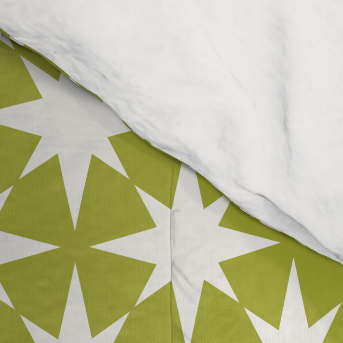 Starry Art Deco Pattern XLVII Lime Green Comforter Gallery Image 4