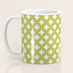 Starry Art Deco Pattern XLVII Lime Green Coffee Mug Gallery Image 3