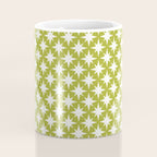 Starry Art Deco Pattern XLVII Lime Green Coffee Mug Gallery Image 4