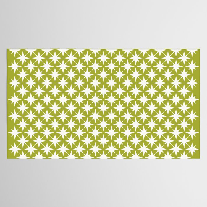 Starry Art Deco Pattern XLVII Lime Green Tablecloth Gallery Image 2