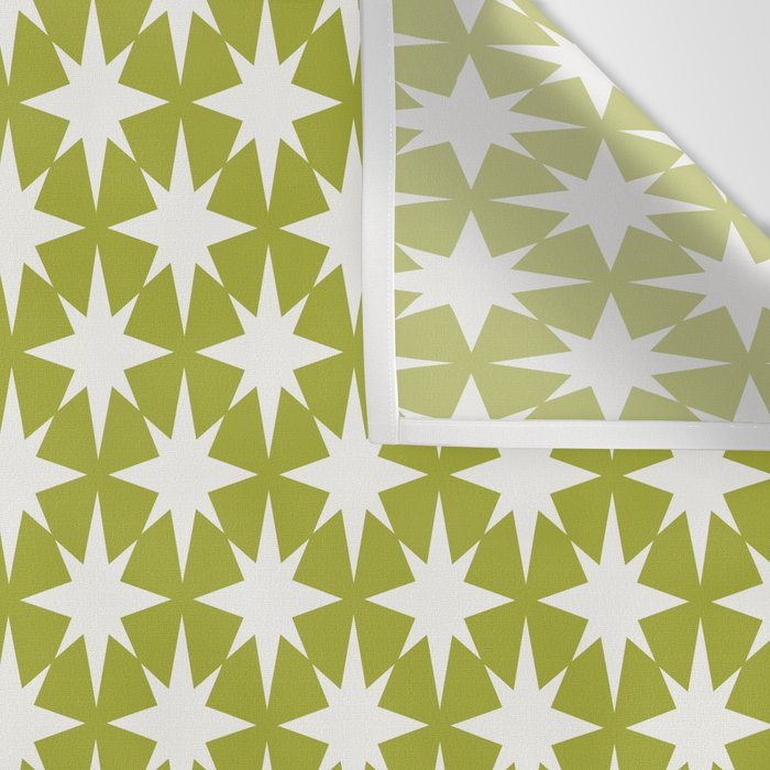 Starry Art Deco Pattern XLVII Lime Green Wall Tapestry Gallery Image 3