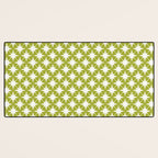 Starry Art Deco Pattern XLVII Lime Green Desk Mat Gallery Image 3