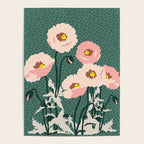 wild garden flowers: poppy flowers - modern illustration Poster Gallery Image 4