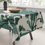 wild garden flowers: poppy flowers - modern illustration Tablecloth Gallery Image 3