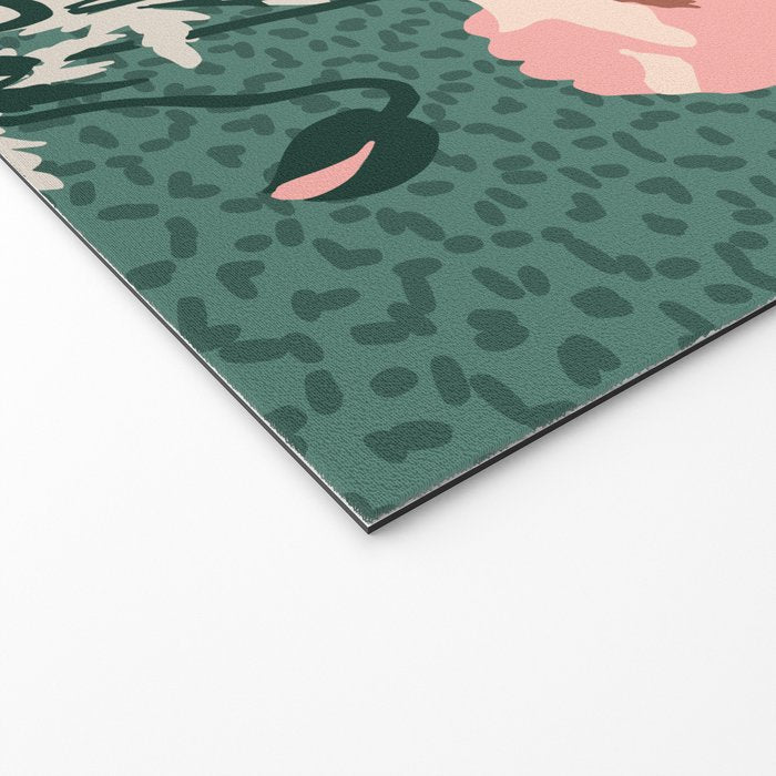 wild garden flowers: poppy flowers - modern illustration Welcome Mat Gallery Image 2
