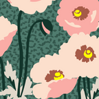 wild garden flowers: poppy flowers - modern illustration Coffee Mug Gallery Image 2