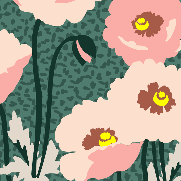 wild garden flowers: poppy flowers - modern illustration Coffee Mug Gallery Image 2