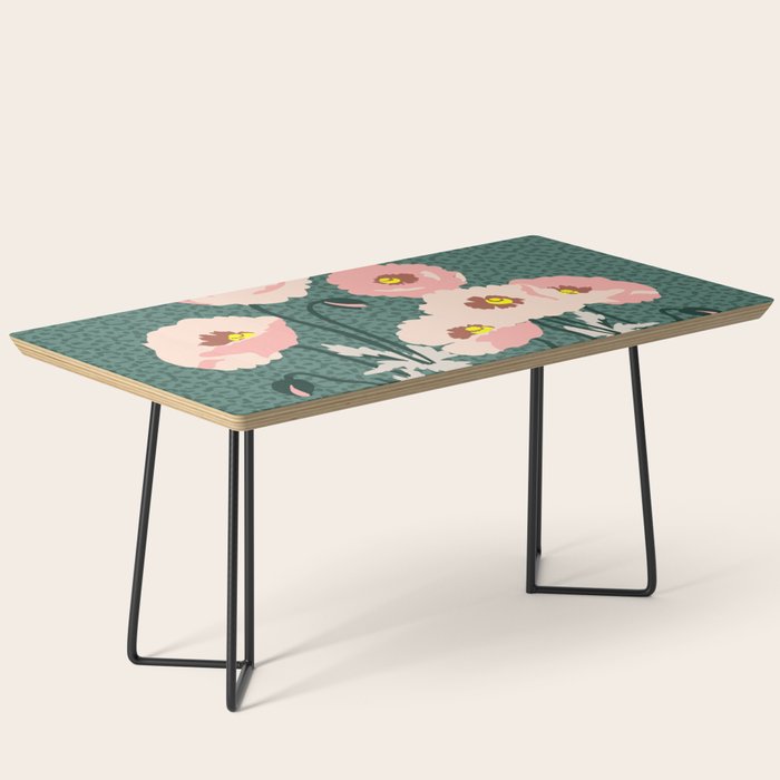 wild garden flowers: poppy flowers - modern illustration Coffee Table Gallery Image 1