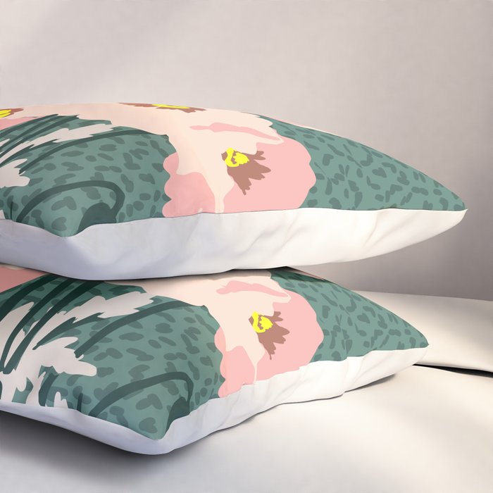 wild garden flowers: poppy flowers - modern illustration Pillow Sham Gallery Image 3