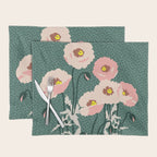 wild garden flowers: poppy flowers - modern illustration Placemat Gallery Image 1
