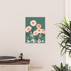 wild garden flowers: poppy flowers - modern illustration Poster Gallery Image 2