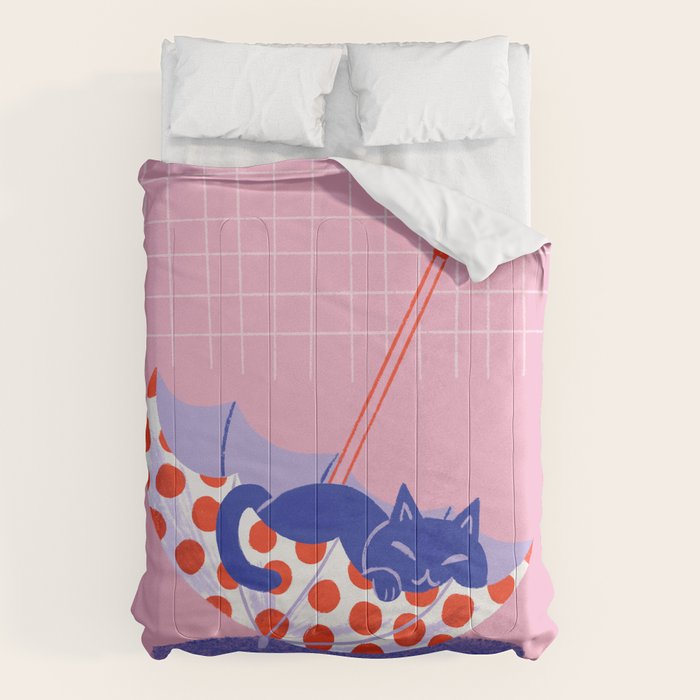 Umbrella Cat Comforter Gallery Image 6