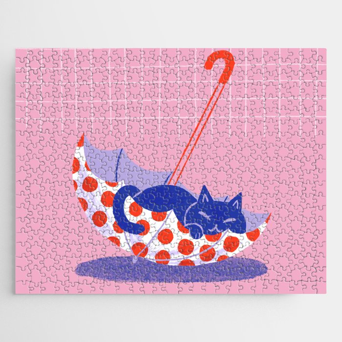 Umbrella Cat Jigsaw Puzzle Gallery Image 1