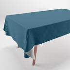 Peacock Blue Tablecloth Gallery Image 1