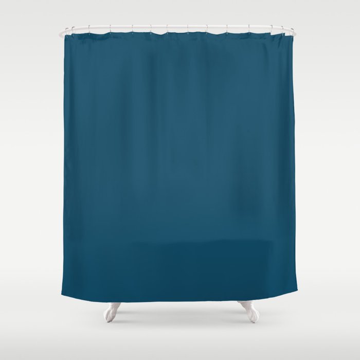 Peacock Blue Shower Curtain Gallery Image 1