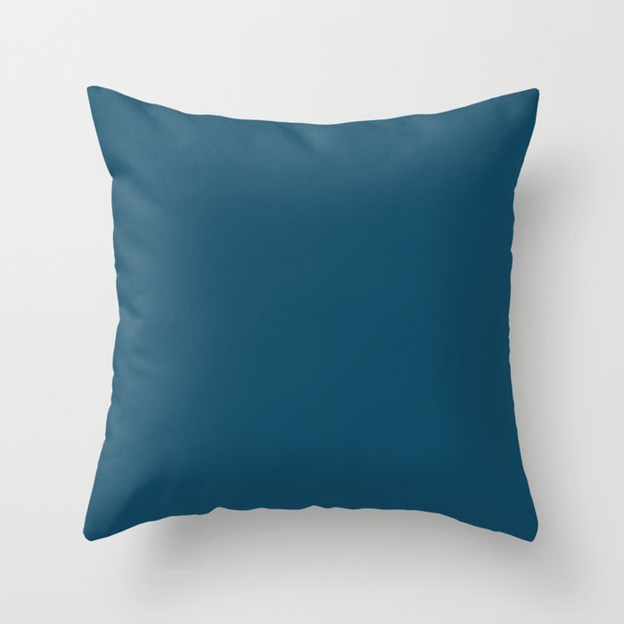 Peacock Blue Throw Pillow Gallery Image 6
