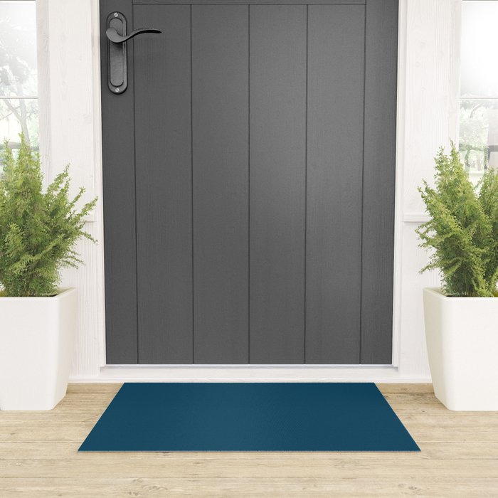 Peacock Blue Welcome Mat Gallery Image 3
