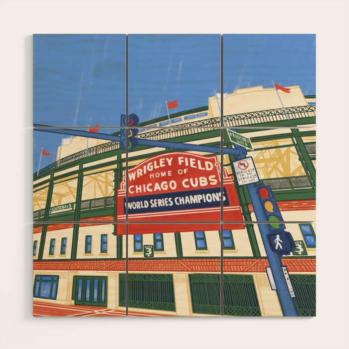 Wrigley Field Wood Wall Art Gallery Image 1