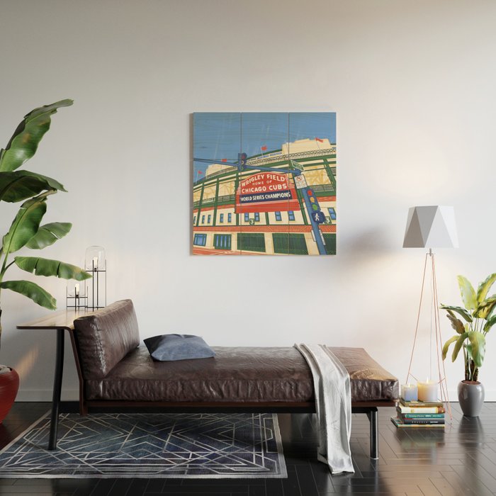 Wrigley Field Wood Wall Art Gallery Image 2