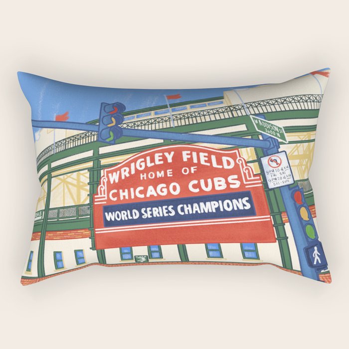 Wrigley Field Rectangular Pillow Gallery Image 2