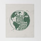Treat our Earth with Kindness Throw Blanket Gallery Image 2
