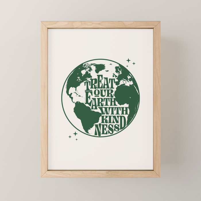Treat our Earth with Kindness Mini Art Print Gallery Image 1