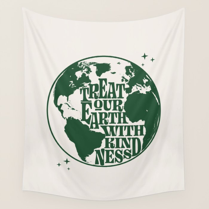 Treat our Earth with Kindness Wall Tapestry Gallery Image 4