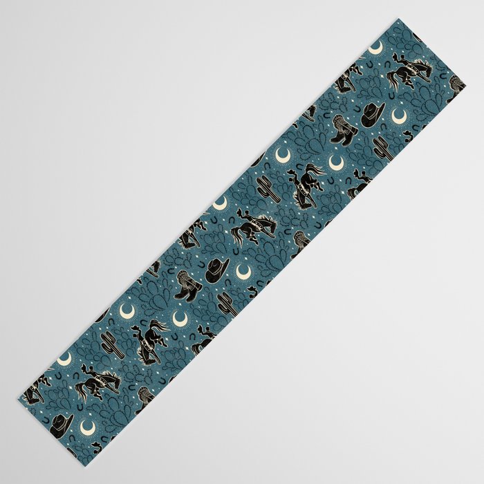 Cowboys and Cacti - midnight Table Runner Gallery Image 3