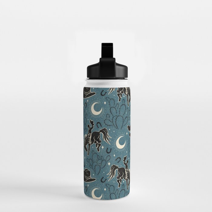 Cowboys and Cacti - midnight Water Bottle Gallery Image 2