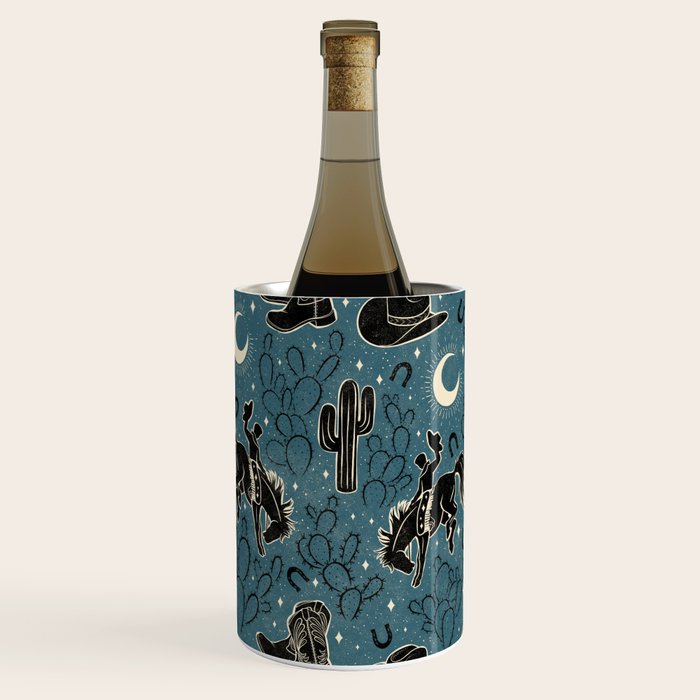 Cowboys and Cacti - midnight Wine Chiller Gallery Image 1