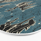 Cowboys and Cacti - midnight Bath Mat Gallery Image 3