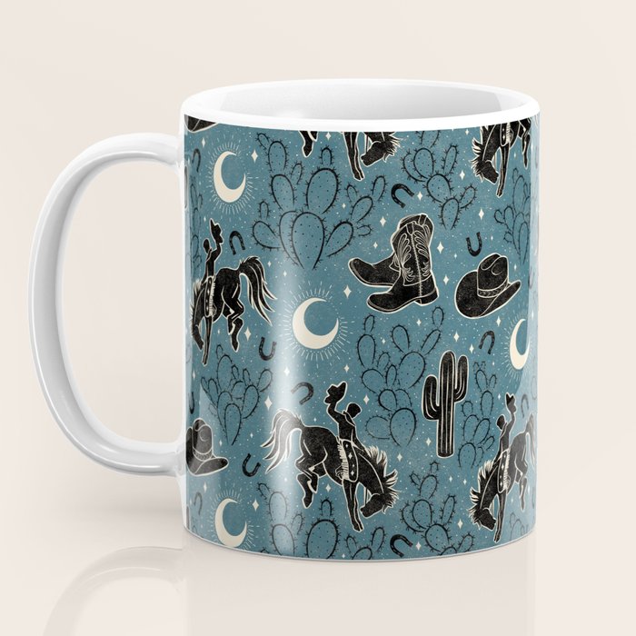 Cowboys and Cacti - midnight Coffee Mug Gallery Image 3