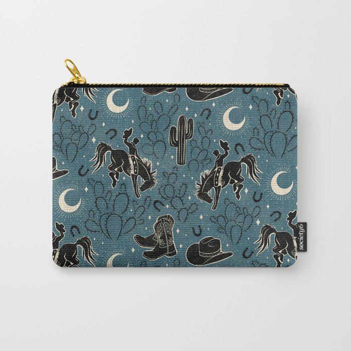 Cowboys and Cacti - midnight Carry All Pouch Gallery Image 1