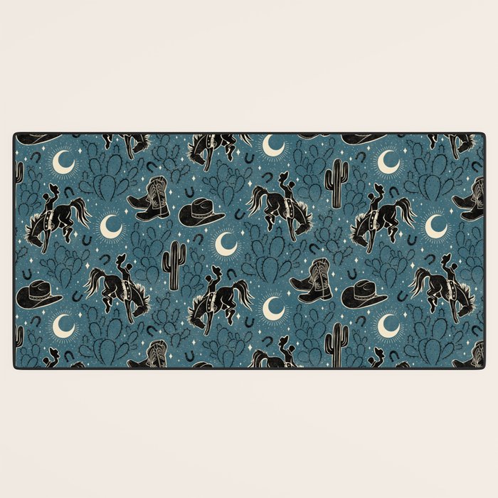 Cowboys and Cacti - midnight Desk Mat Gallery Image 3