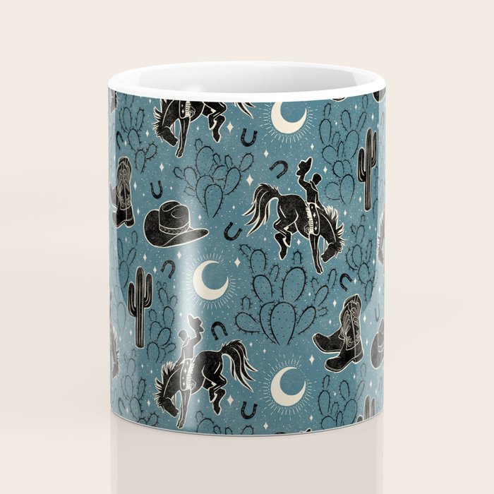 Cowboys and Cacti - midnight Coffee Mug Gallery Image 4