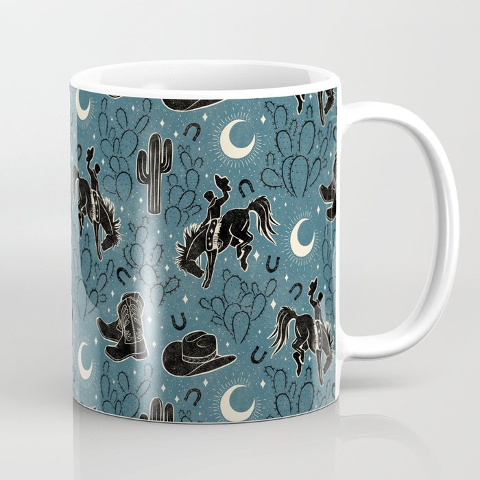 Cowboys and Cacti - midnight Coffee Mug Gallery Image 1