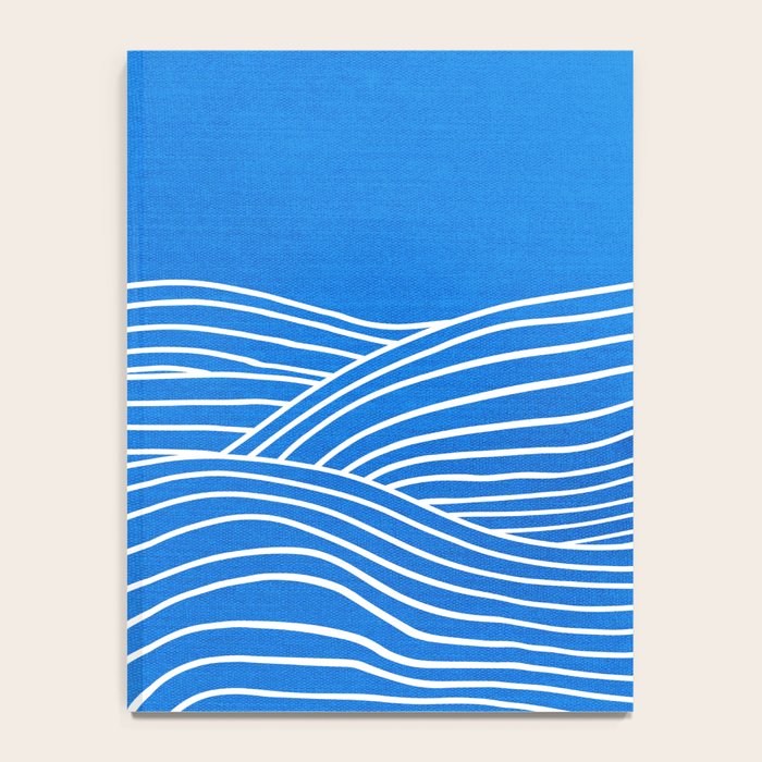 French Blue Ocean Waves Notebook Gallery Image 4